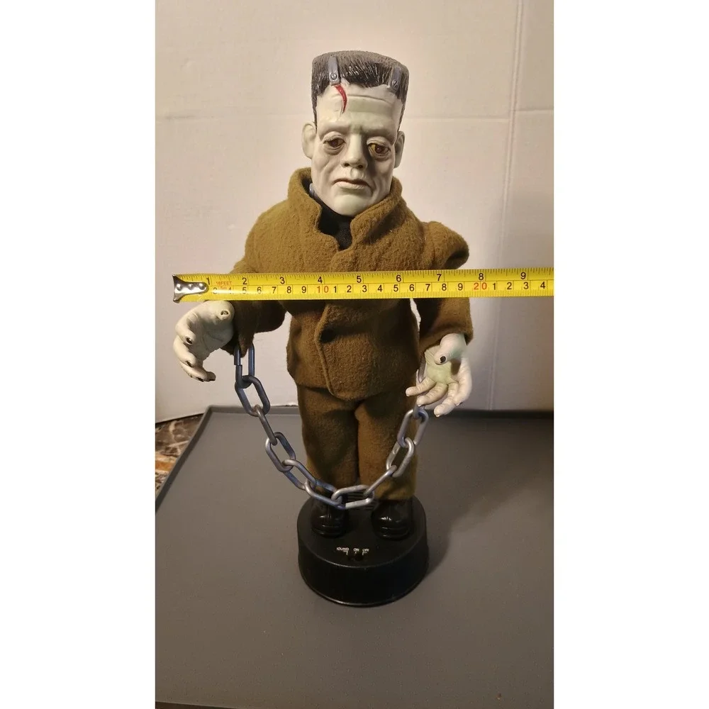 Rare Vintage Frankenstein Animated Figure 17in Green Glowing Eyes Sound